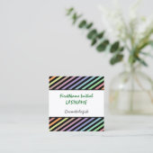 Geschäftskarte des fröhlichen und lustigen Kosmeto Quadratische Visitenkarte (Stehend Vorderseite)