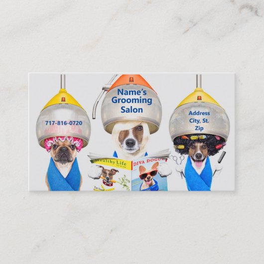 Geschäftskarte des Grooming Salon Visitenkarte (Vorderseite)