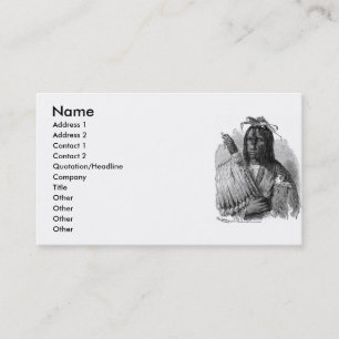 Geschäftskarte des Indian Chief Visitenkarte