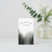 Geschäftskarte des Rustikalen Pine Forest-Logos Visitenkarte (Stehend Vorderseite)