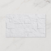 Geschäftskarte des trendy Wall Brick Mustermanager Visitenkarte (Rückseite)