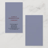 Geschäftskarte des vertikalen Cool-grauen Farbbera Visitenkarte (Vorne/Hinten)