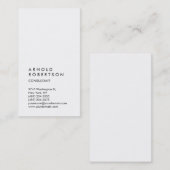 Geschäftskarte des vertikalen White Trendy Consult Visitenkarte (Vorne/Hinten)