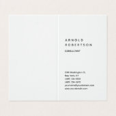 Geschäftskarte des vertikalen White Trendy Consult Visitenkarten (Außenseite Aufgefaltet)