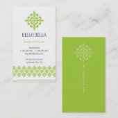 GESCHÄFTSKARTE, einfach, modernes Motiv, Limetteng Visitenkarte (Vorne/Hinten)