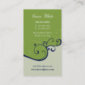 GESCHÄFTSKARTE: elegant delikat 12 Visitenkarte (Rückseite)