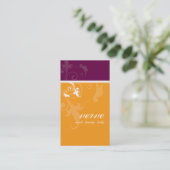 GESCHÄFTSKARTE, elegant, orange Pflaume Visitenkarte (Stehend Vorderseite)
