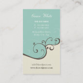 GESCHÄFTSKARTE: elegant zart 5 Visitenkarte (Rückseite)