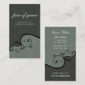 GESCHÄFTSKARTE: elegant zart 6 Visitenkarte (Vorne/Hinten)