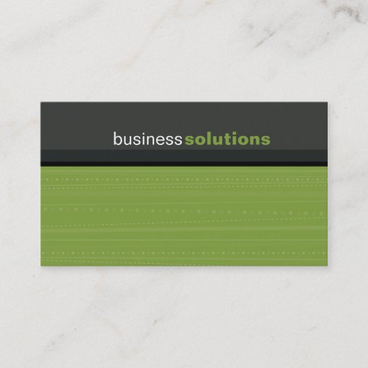 GESCHÄFTSKARTE fett, modern, grün mit Linearblätte Visitenkarte (Vorderseite)