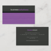 GESCHÄFTSKARTE fett, modern, linear lila grau Visitenkarte (Vorne/Hinten)