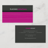 GESCHÄFTSKARTE fett, modern, linear, rosa grau Visitenkarte (Vorne/Hinten)