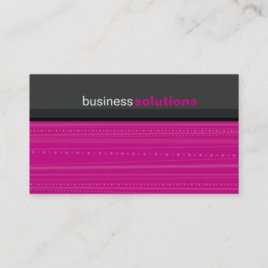GESCHÄFTSKARTE fett, modern, linear, rosa grau Visitenkarte (Vorderseite)