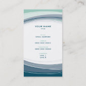 GESCHÄFTSKARTE fett, moderne Kurvenwinde grün Visitenkarte (Rückseite)