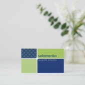 GESCHÄFTSKARTE: fett modernes Segment Visitenkarte (Stehend Vorderseite)