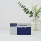 GESCHÄFTSKARTE: fett modernes Segment Visitenkarte (Stehend Vorderseite)