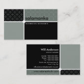 GESCHÄFTSKARTE: fett modernes Segment Visitenkarte (Vorne/Hinten)