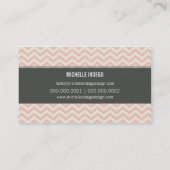 GESCHÄFTSKARTE: fett Zickzack Muster Visitenkarte (Rückseite)