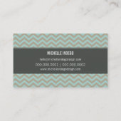 GESCHÄFTSKARTE: fett Zickzack Muster Visitenkarte (Rückseite)