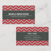 GESCHÄFTSKARTE: fett Zickzack Muster Visitenkarte (Vorne/Hinten)