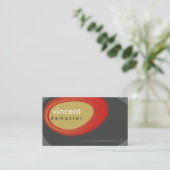 GESCHÄFTSKARTE: Fettgewaschene Retrosteine L7 Visitenkarte (Stehend Vorderseite)