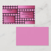 Geschäftskarte Funky Blocks, Deep Pink Visitenkarte (Vorne/Hinten)