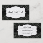 GESCHÄFTSKARTE :: funky Damask 10L Visitenkarte (Vorne/Hinten)