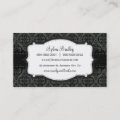 GESCHÄFTSKARTE :: funky Damask 10L Visitenkarte (Rückseite)