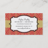 GESCHÄFTSKARTE :: funky Damask 10L Visitenkarte (Rückseite)