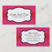 GESCHÄFTSKARTE:: Funky Damask 5L Visitenkarte (Vorne/Hinten)
