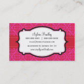GESCHÄFTSKARTE:: Funky Damask 5L Visitenkarte (Rückseite)