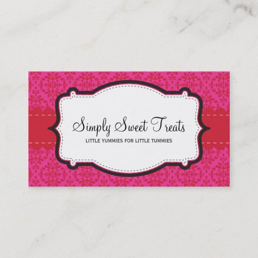 GESCHÄFTSKARTE:: Funky Damask 5L Visitenkarte (Vorderseite)