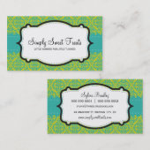 GESCHÄFTSKARTE:: Funky Damask 6L Visitenkarte (Vorne/Hinten)