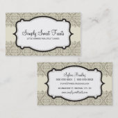 GESCHÄFTSKARTE:: funky damask 9L Visitenkarte (Vorne/Hinten)