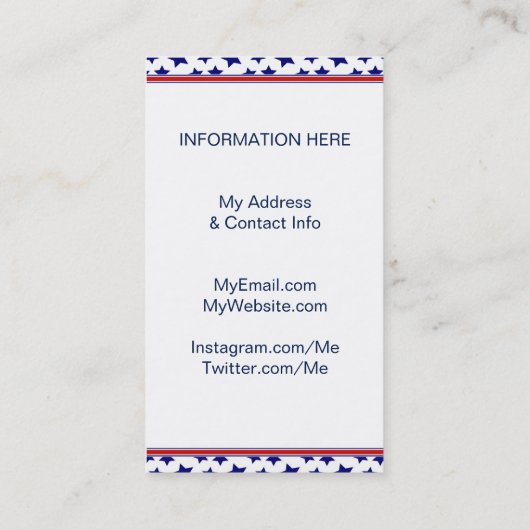 Geschäftskarte für benutzerdefinierte politische K Visitenkarte (Rückseite)