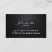 Geschäftskarte für berufliche Dunkle Metallkonstru Visitenkarte (Rückseite)