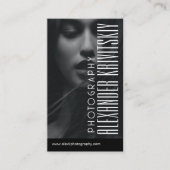 Geschäftskarte für Berufliche Schwarze Fotografen Visitenkarte (Vorderseite)