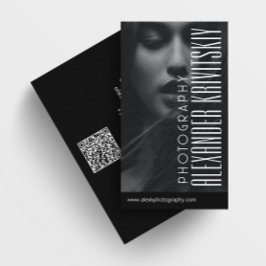 Geschäftskarte für Berufliche Schwarze Fotografen Visitenkarte