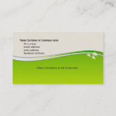 Geschäftskarte für Bio Teppich-Reiniger Visitenkarte (Rückseite)