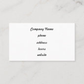 Geschäftskarte für Black Lace Muster Visitenkarte (Rückseite)