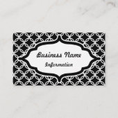 Geschäftskarte für Black Lace Muster Visitenkarte (Vorderseite)