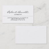 Geschäftskarte für Black & White Script-Berater Visitenkarte (Vorne/Hinten)