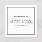 Geschäftskarte für Classy Crown Logo Quadratische Visitenkarte (Rückseite)