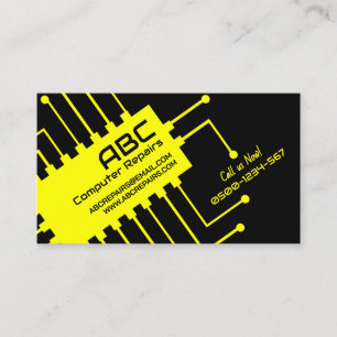 Geschäftskarte für Computerreparatur / Elektriker Visitenkarte