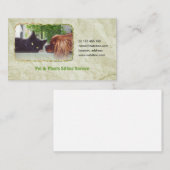 Geschäftskarte für das Haustier u. Pflanzen, die Visitenkarte (Vorne/Hinten)