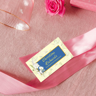 Geschäftskarte für das moderne White Rose Floral L Visitenkarte