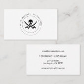 Geschäftskarte für das Piratenlogo Visitenkarte (Vorne/Hinten)