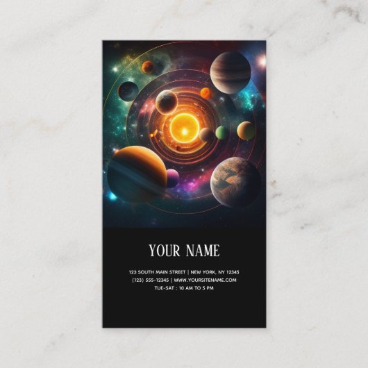Geschäftskarte für das Sonnensystem Visitenkarte (Vorderseite)