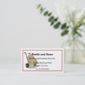 Geschäftskarte für das Verschieben und Verpacken v Visitenkarte (Stehend Vorderseite)