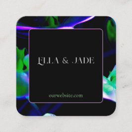 Geschäftskarte für den Blumendruck Quadratische Visitenkarte